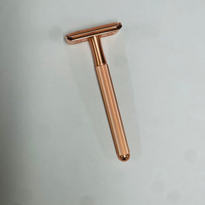 rose gold brass shaving razor